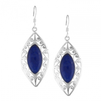 Antique design horse eye blue Lapis earrings